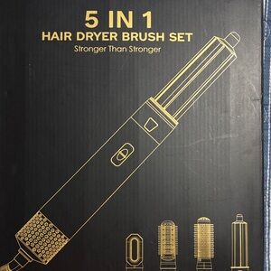 5 in 1 Hair Dryer Brush Set - Black